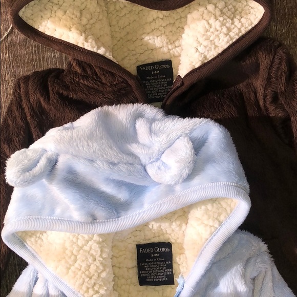 Hooded Faux Fur Zipper Sweater | 3-6 Month - Picture 3 of 3